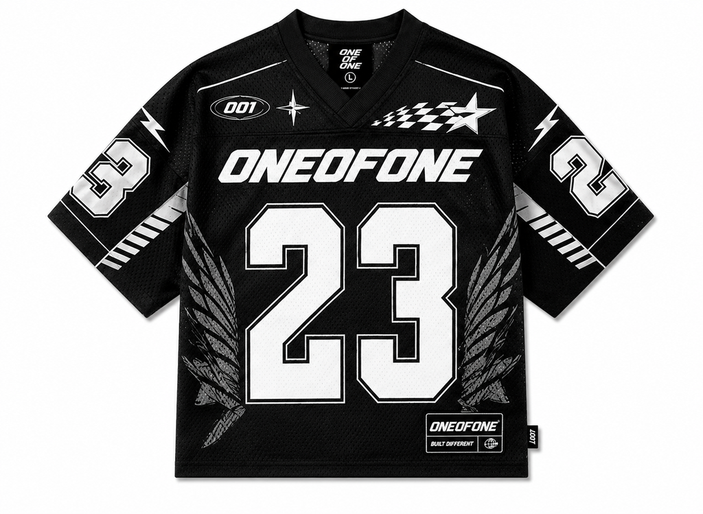 Black Varsity Mesh Jersey