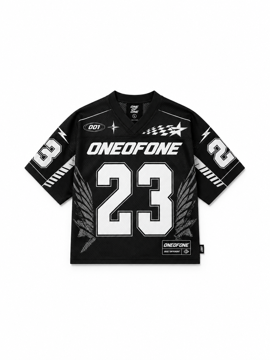 Black Varsity Mesh Jersey