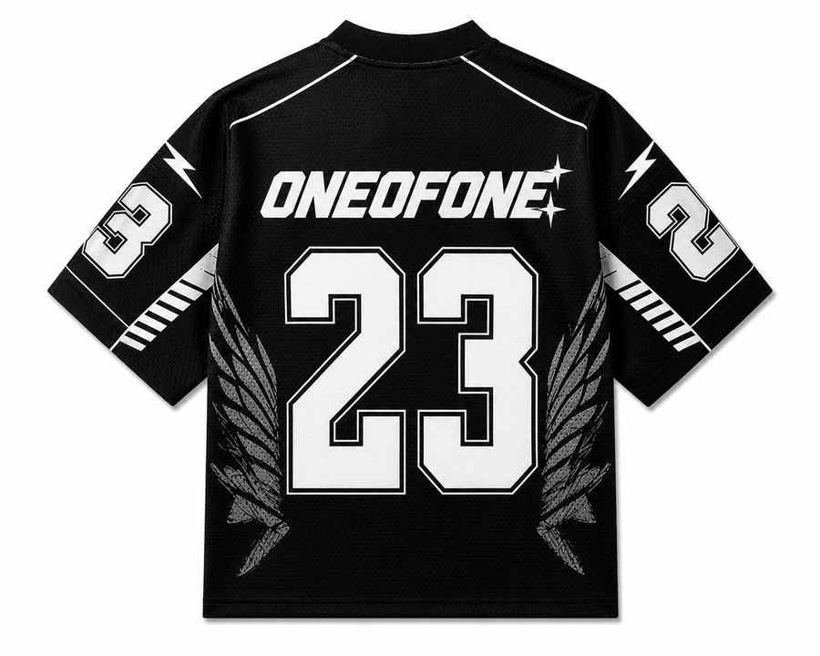 Black Varsity Mesh Jersey