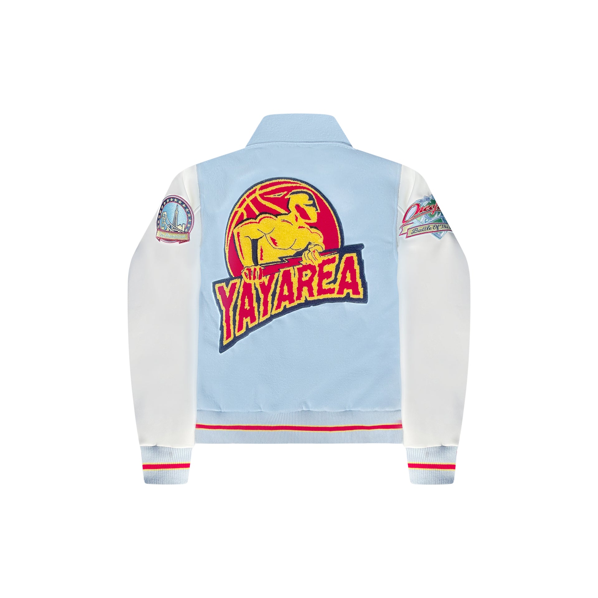 Blue Yay Area Varsity Jacket