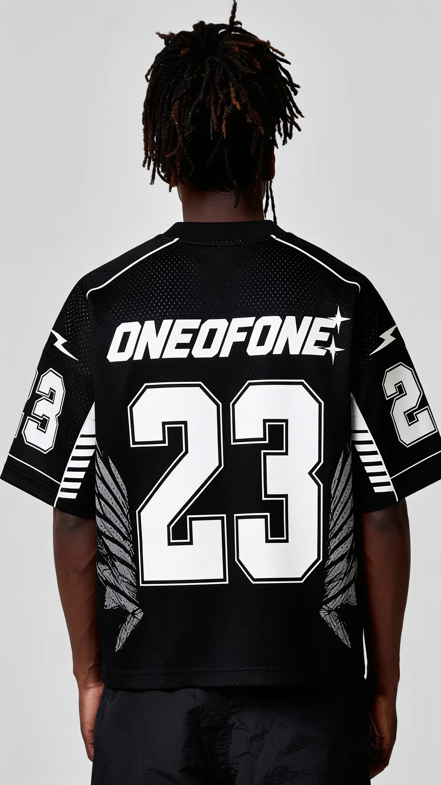Black Varsity Mesh Jersey